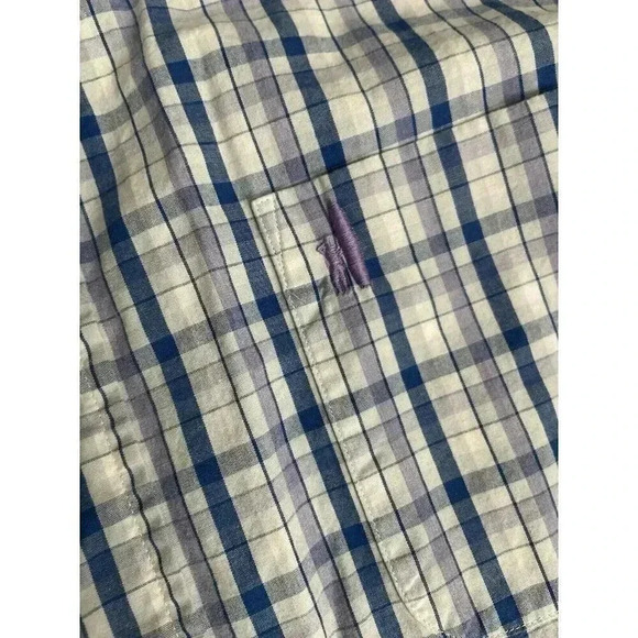 Johnnie-O Hanging Out Plaid Check Long Sleeve Button Up Men's Size L Large Sport - Picture 9 of 9